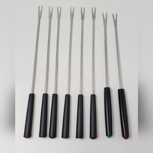 Set of 8 Fondue Forks with Color Tips
